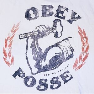 Vintage Y2K Obey Posse Arm & Hammer Worker Shirt
